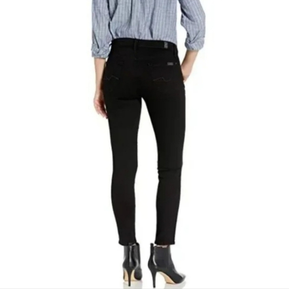 7FAM Ankle Gwenevere Distressed Mid Rise Jeans, Size 27 - Picture 2 of 16